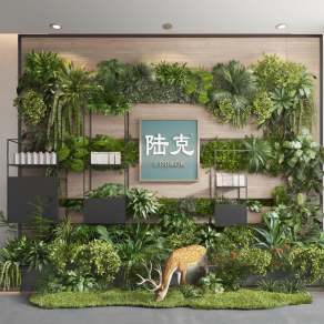 绿植墙3D模型下载
